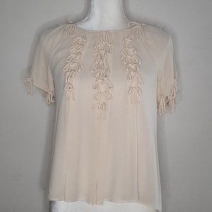 Anthro, Leifsdottir Ivory Silk Blouse